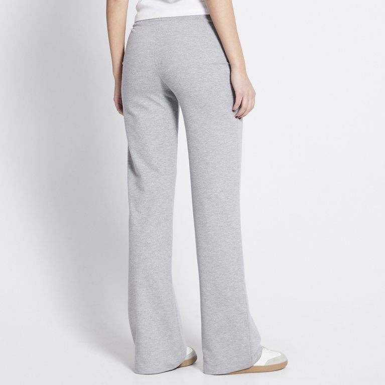 Low waist fitted pants "Ebba" Grey Melange
